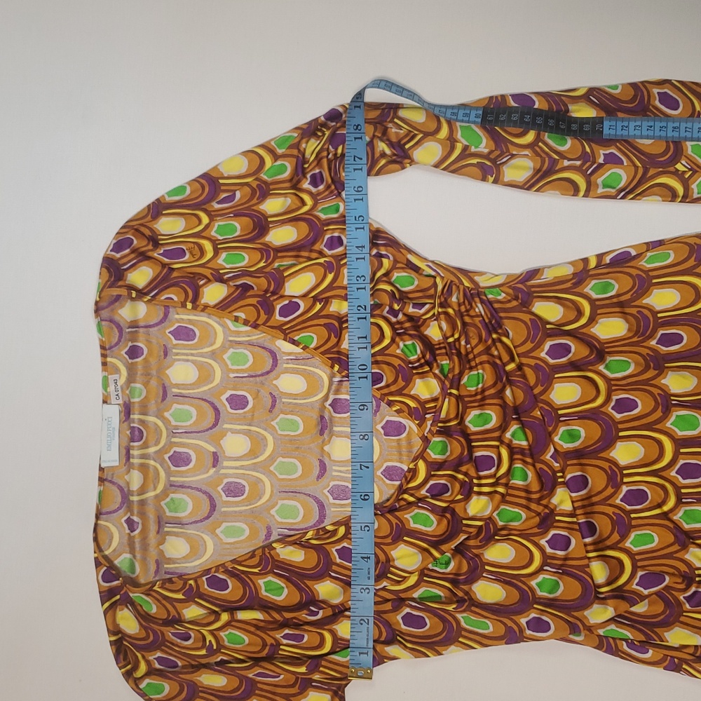 VINTAGE Emilio Pucci 77RN21 Peacock Print Silk Jersey 2pc Set - Top & Skirt - Picture 14 of 16